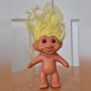 TNT Troll Doll with Yellow Hair And Violet Eyes